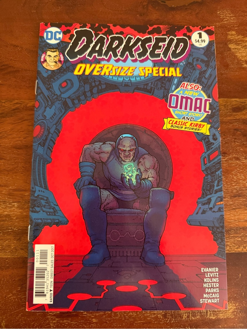 DC Comics Darkseid Home Art Print - Red and Blue